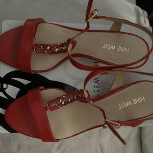 Nine West. Brand new, never worn. Pretty orange summer sandals.